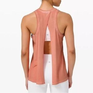 Lululemon all tied up coral tank